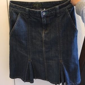 Womens Eddie Bauer Jean Denim Skirt Size 4